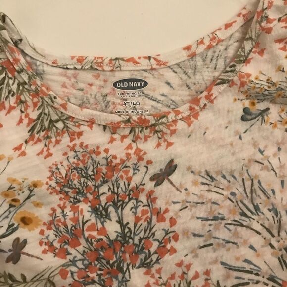 Old Navy Long sleeves Kids Girl Floral Top 4T - Picture 3 of 4